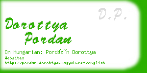 dorottya pordan business card